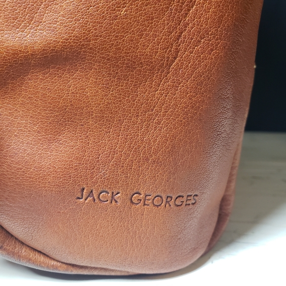 Jack Georges Vintage 'Voyager Collection' Backpack/Crossbody Bag in  Honey Brown - Picture 7 of 15